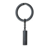 Chisel Stainless Steel Brushed and Polished Dark Grey IP-plated Key Ring